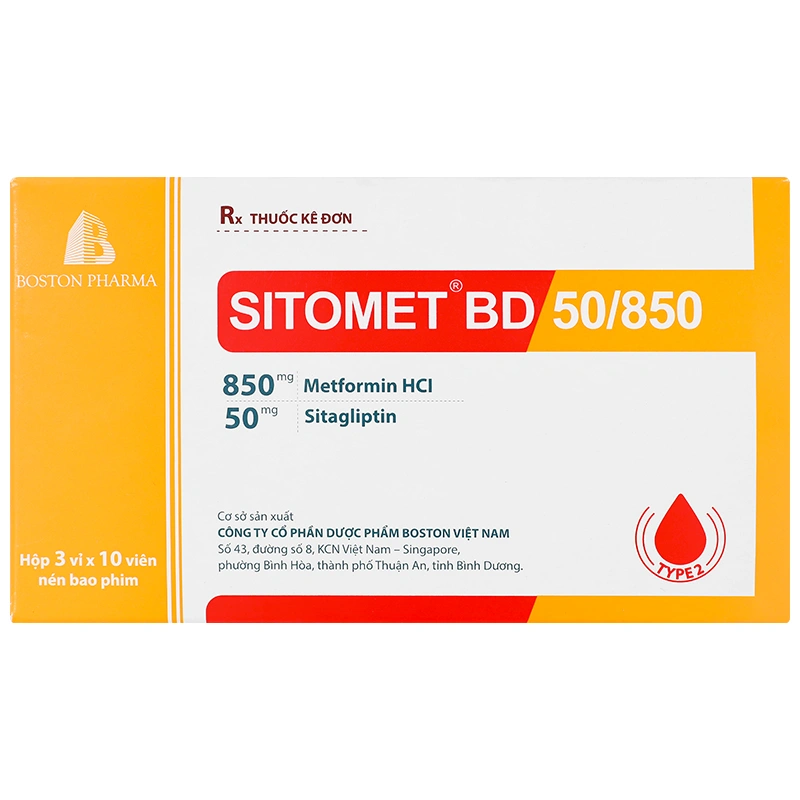 Sitomet BD 50/850 điều trị đái tháo đường tuýp 2 - 2
